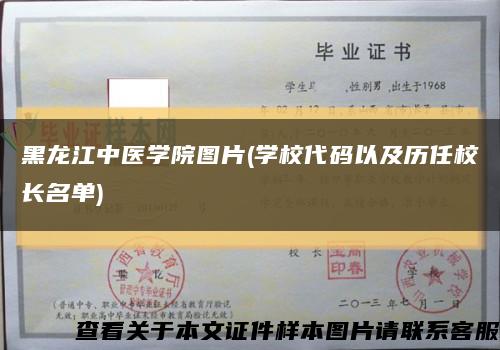 黑龙江中医学院图片(学校代码以及历任校长名单)缩略图