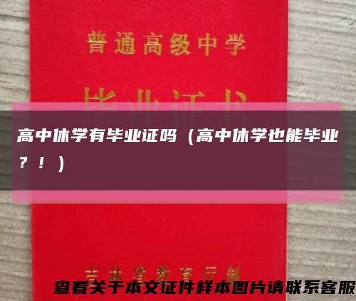 高中休学有毕业证吗（高中休学也能毕业？！）缩略图