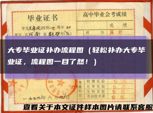 大专毕业证补办流程图（轻松补办大专毕业证，流程图一目了然！）缩略图