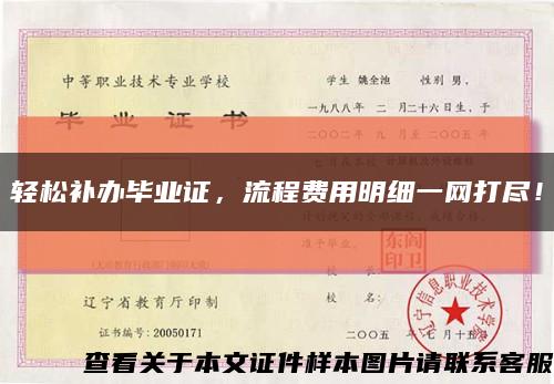 轻松补办毕业证，流程费用明细一网打尽！缩略图