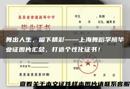 舞出人生，留下精彩——上海舞蹈学院毕业证图片汇总，打造个性化证书！缩略图