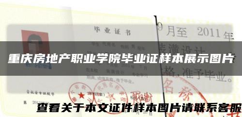重庆房地产职业学院毕业证样本展示图片缩略图