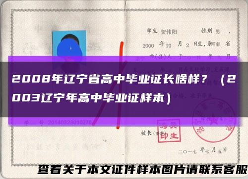 2008年辽宁省高中毕业证长啥样？（2003辽宁年高中毕业证样本）缩略图
