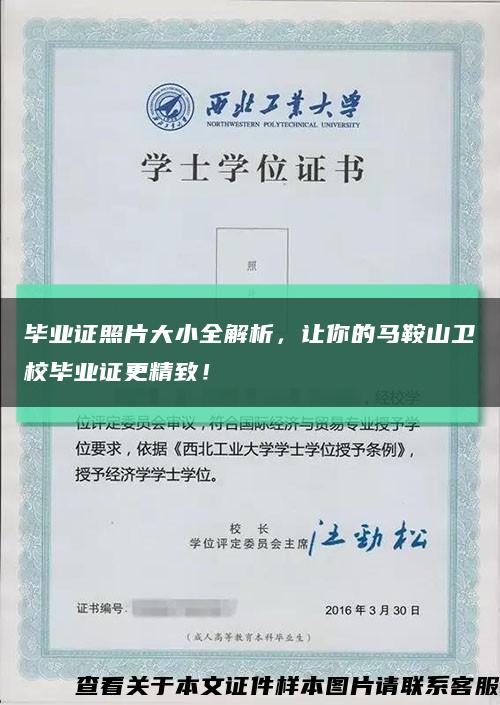 毕业证照片大小全解析，让你的马鞍山卫校毕业证更精致！缩略图