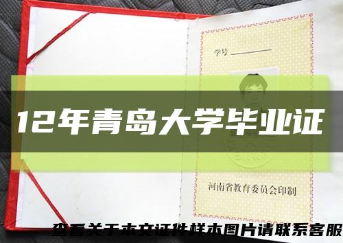 12年青岛大学毕业证缩略图