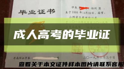 成人高考的毕业证缩略图