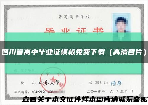 四川省高中毕业证模板免费下载（高清图片）缩略图