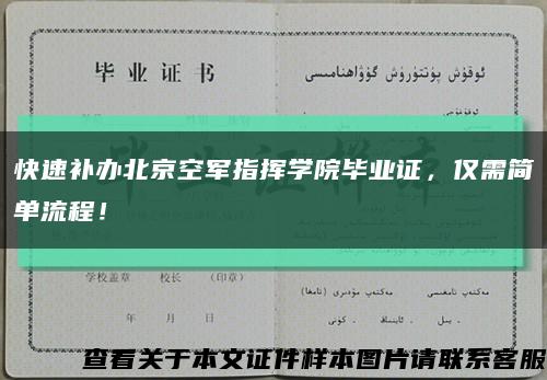 快速补办北京空军指挥学院毕业证，仅需简单流程！缩略图