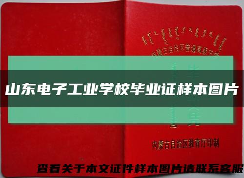 山东电子工业学校毕业证样本图片缩略图