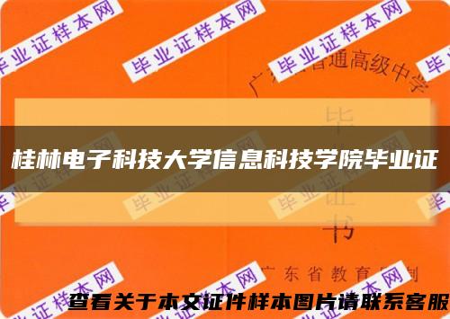 桂林电子科技大学信息科技学院毕业证缩略图