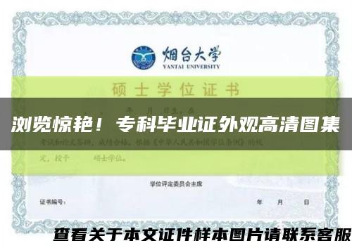 浏览惊艳！专科毕业证外观高清图集缩略图