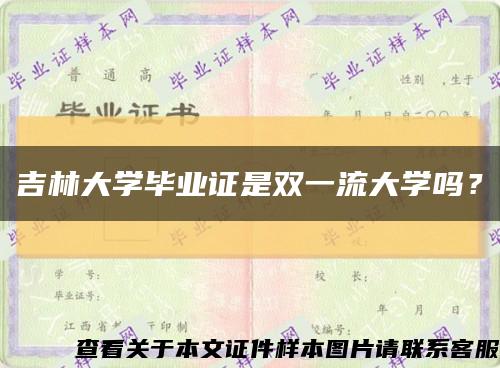 吉林大学毕业证是双一流大学吗？缩略图