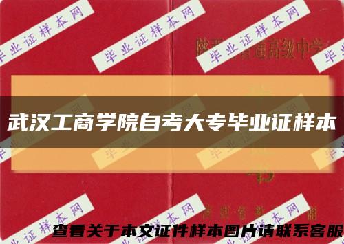 武汉工商学院自考大专毕业证样本缩略图