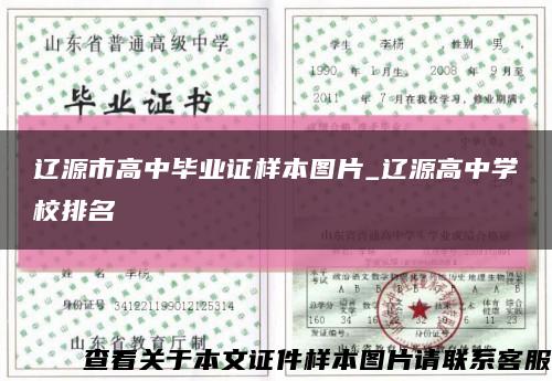 辽源市高中毕业证样本图片_辽源高中学校排名缩略图