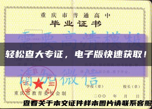轻松查大专证，电子版快速获取！缩略图