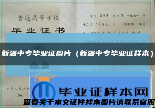 新疆中专毕业证图片（新疆中专毕业证样本）缩略图