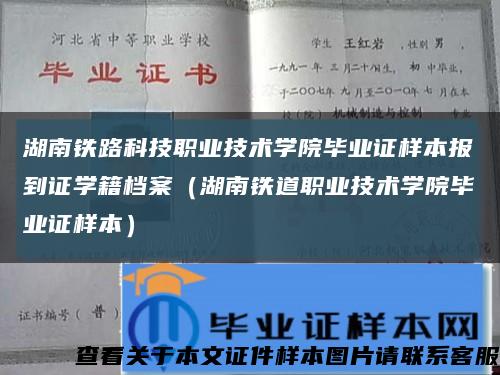 湖南铁路科技职业技术学院毕业证样本报到证学籍档案（湖南铁道职业技术学院毕业证样本）缩略图