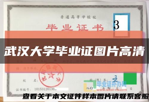 武汉大学毕业证图片高清缩略图