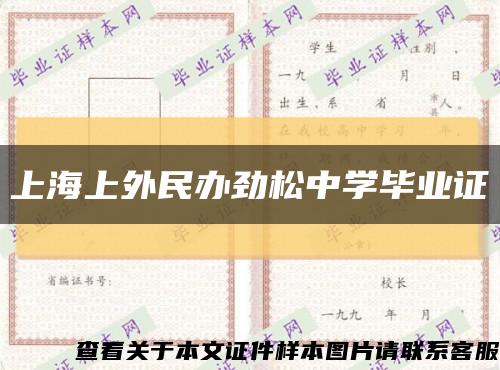 上海上外民办劲松中学毕业证缩略图