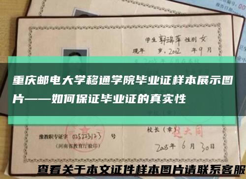 重庆邮电大学移通学院毕业证样本展示图片——如何保证毕业证的真实性缩略图