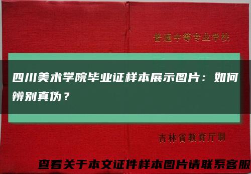 四川美术学院毕业证样本展示图片：如何辨别真伪？缩略图