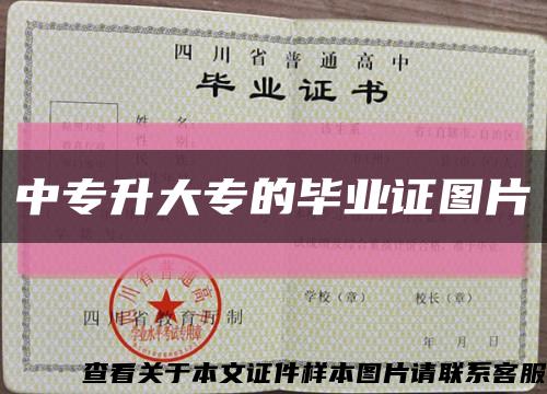 中专升大专的毕业证图片缩略图