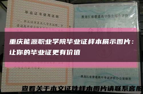 重庆能源职业学院毕业证样本展示图片：让你的毕业证更有价值缩略图
