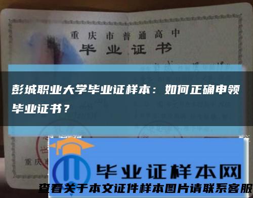 彭城职业大学毕业证样本：如何正确申领毕业证书？缩略图