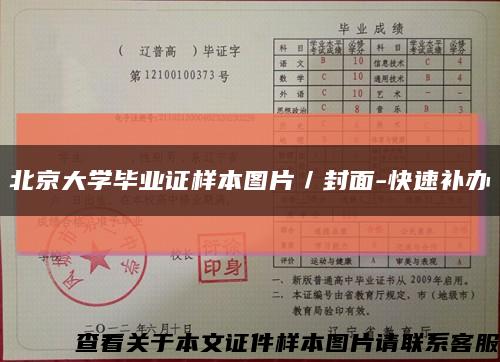 北京大学毕业证样本图片／封面-快速补办缩略图