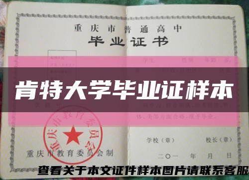 肯特大学毕业证样本缩略图