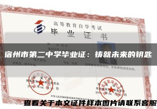 宿州市第二中学毕业证：铸就未来的钥匙缩略图