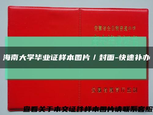 海南大学毕业证样本图片／封面-快速补办缩略图