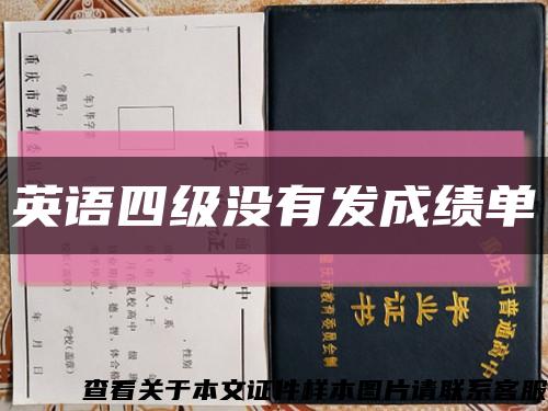 英语四级没有发成绩单缩略图