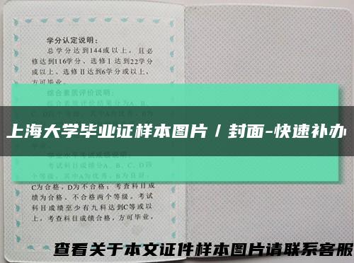 上海大学毕业证样本图片／封面-快速补办缩略图