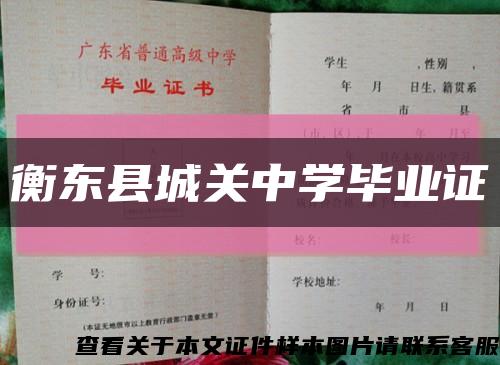 衡东县城关中学毕业证缩略图