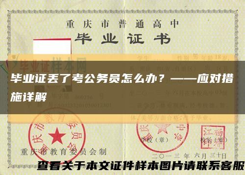毕业证丢了考公务员怎么办？——应对措施详解缩略图