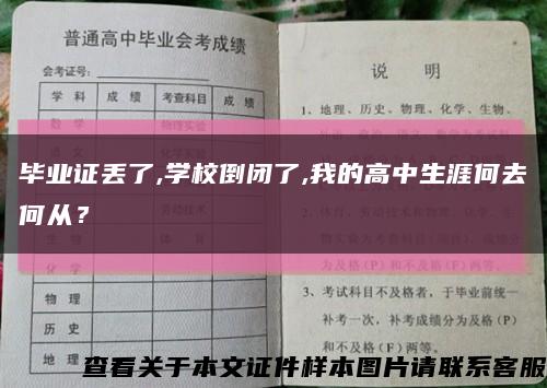 毕业证丢了,学校倒闭了,我的高中生涯何去何从？缩略图