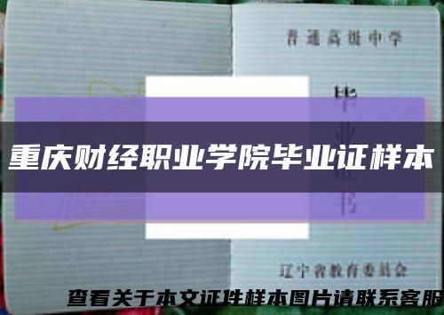 重庆财经职业学院毕业证样本缩略图