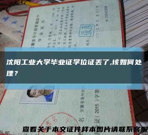 沈阳工业大学毕业证学位证丢了,该如何处理？缩略图