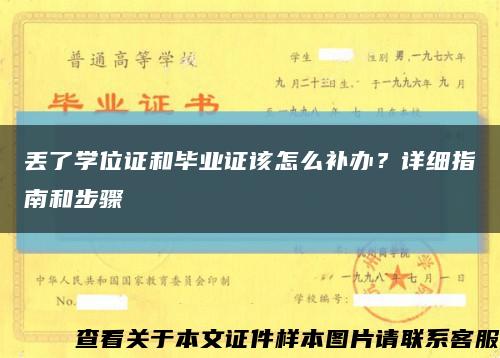 丢了学位证和毕业证该怎么补办？详细指南和步骤缩略图
