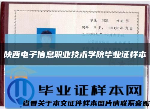 陕西电子信息职业技术学院毕业证样本缩略图