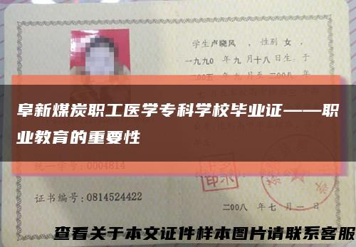 阜新煤炭职工医学专科学校毕业证——职业教育的重要性缩略图