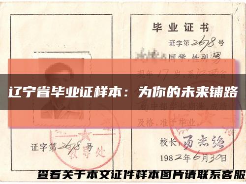 辽宁省毕业证样本：为你的未来铺路缩略图