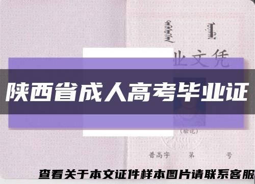陕西省成人高考毕业证缩略图