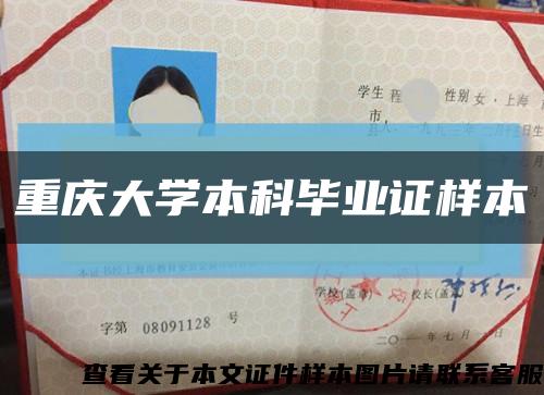 重庆大学本科毕业证样本缩略图