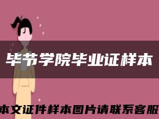 毕节学院毕业证样本缩略图