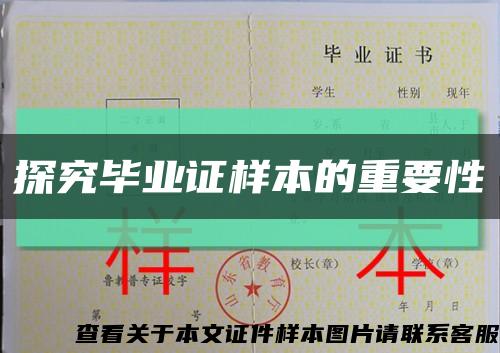 探究毕业证样本的重要性缩略图