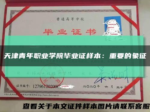 天津青年职业学院毕业证样本：重要的象征缩略图