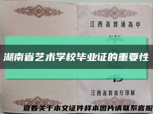 湖南省艺术学校毕业证的重要性缩略图