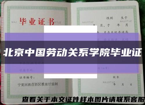 北京中国劳动关系学院毕业证缩略图